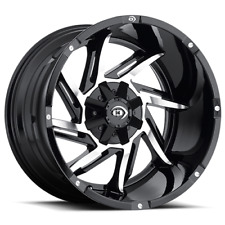 1 New 20x12 Vision 422 Prowler Gloss Black Machined Face 8x180 ET-51 Wheel Rim picture