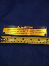 DATA PLATE WARNING M35A2 M925 M939 6X1 3/8 F50-3B picture