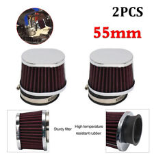 2x 55mm Motorcycle ATV Scooter Air Filter Air Pods Cleaner Red High performance picture