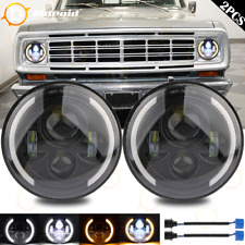 7 Inch Round LED Headlights For Dodge D100 D150 D200 D300 Dart Ramcharger Pickup picture