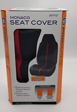 Monaco Seat Cover Pro Elite Black & Red Premium Faux Leather Material NIB  picture