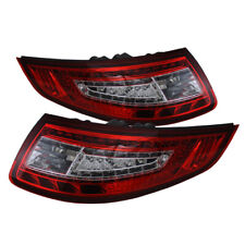 Porsche 05-08 997 911 Carrera GT2 GT3 Red Clear LED Tail Brake Lights Pair Set picture
