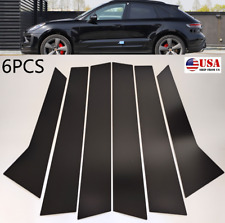 6Pcs For Porsche Macan 2014-2022 Black Car Window Moulding B.C Pillar Trim Cover picture