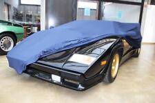 Full garage protective blanket indoor blue with mirror pockets for Lamborghini Countach picture