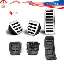 3Pcs Clutch gas Brake Foot Pedal Cover For VW Bora Golf MK3 MK4 Lupo Polo Vento picture