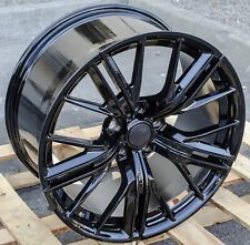 20x10 20x11 5x120 Gloss Black Staggered Wheels Fits chevy camaro RS SS Z28 ZL1 picture