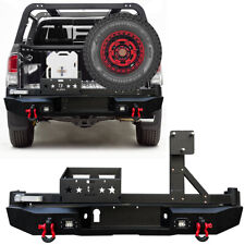 Vijay Fits 2016-2023 Tacoma Steel Rear Bumper w/Tire Carrier & LED Lights picture