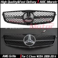For Mercedes Benz C-Class W204 2008-14 C180 C280 C300 LED Black AMG Style Grille picture