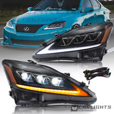 Headlight Set For 2006-2013 Lexus IS250 IS350 ISF w/ Dynamic DRL LED Front Lamps picture