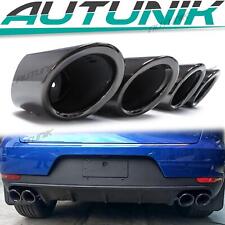Gloss Black Exhaust Tips Tailpipe for Porsche Macan Base 2015-2017 2018 picture