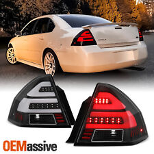 For Chevy 2006-2013 Impala 14-16 Limited LED Tube Black Tail Brake Lights Pair picture