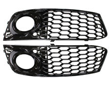 Glossy Front Bumper Fog Light Lamp Mesh Grill Grille for 2008-2012 Audi A4 B8 picture