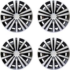 SET OF 4 Hubcaps for Mitsubishi Expo Silver&Black Wheel Covers 14