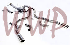 Dual Stainless CatBack Exhaust System Kit 09-14 Ford F150 4.6L/5.0L/5.4L Pickup picture