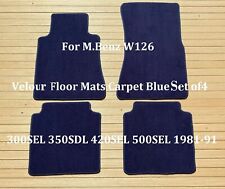 For M.Benz W126 Floor Mats Carpet Blue Set 300SEL 350SDL 420SEL 500SEL 1981-91 picture