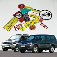NISSAN TERRANO PATHFINDER R20 CAR WARNING CAUTION ENGINE STICKERS LABELS picture
