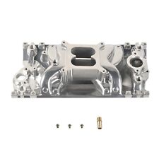 Dual Plane Intake Manifold Polished For Small Block SBC Chevy Vortec 283 307 350 picture