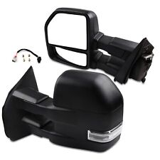 Pair Tow Mirrors For 2015-2020 Ford F-150 Pickup Power Heated Puddle LED Signal picture