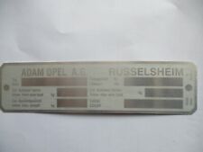 Nameplate Opel sign captain admiral diplomat record Commodore vintage BJ picture