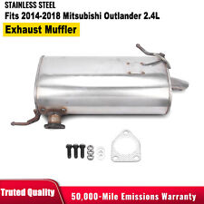 FITS 2014-2018 MITSUBISHI OUTLANDER 2.4L REAR MUFFLER ASSEMBLY STAINLESS STEEL picture
