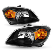 Headlights For 2005-2010 Chevy Cobalt 07-10 Pontiac G5 05-06 Pursuit Black Lamps picture