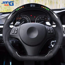 Carbon Fiber Perforated LED Steering Wheel for BMW E90 E92 E93 M3 328i 335i 135i picture