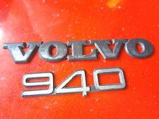 1991-1998 Volvo 940 GL Emblem Letters Logo Badge Trunk Lid Rear Silver OEM Usdm picture