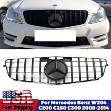 Black GT R Front Grille Grill For Mercedes Benz W204 C180 C280 C250 C350 2008-14 picture