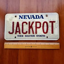 JACKPOT NEVADA STATE   Real METAL Distressed  Decorative Vegas LICENSE PLATE TAG picture