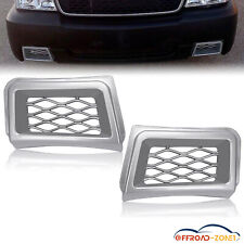 For Silverado 1500 03-07 SS-Style Front Bumper Caliper Air Duct Grille Set Gray picture