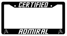 Certified Admiral Black Plastic License Plate Frame Star Trek picture