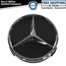 OEM Raised Chrome & Black Wheel Center Cap for Mercedes Benz New picture