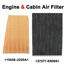 Engine Cabin Pollen Air Filter Combo Set For Nissan Qashqai J10 X-Trail T31 2.0L picture