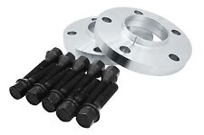 2pc BMW Wheel Spacers Kit 17mm 5x120  I.D 72.56mm With Black Lug Bolts 12x1.5 picture