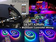 JHB 2x 16.5FT Bluetooth CHASING Flowing IP67 LED Trucks Slingshot Strips Lights picture