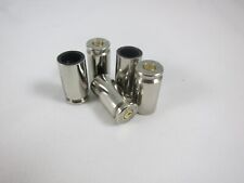 5 Bullet Tire Valve Stem Caps 40 S&W Shells Nickel Case w/ Brass Center picture