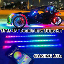 Double Row LEDs Dream Color 3PCS 4FT Strips for Polaris Slingshot Tire Rim Light picture