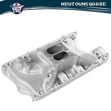 For Small Block Ford Windsor V8 5.8L 351W Satin Aluminum Carb Intake Manifold picture