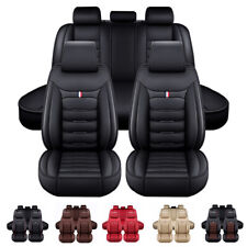 Leatherette Front Car Seat Covers Full Set Cushion Protector Universal 4 Season picture