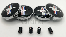 Mustang Wheel Rim Center Cap & Tire Valve Air Caps Set Pony Horse For Ford 60mm picture