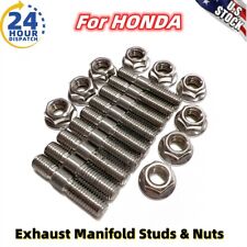 9x Exhaust Manifold Studs Kits For Honda Acura B/D Series Civic Integra B18 V3 picture