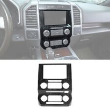 Black Wood Grain Console Navigation GPS Panel Trim Cover For Ford F150 2015-2020 picture