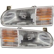 Headlights Headlamps Left & Right Pair Set for 95-97 Ford Windstar picture