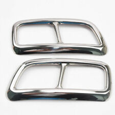 For Volvo XC90 15-23 Steel Glossy Rear Exhaust Muffler Tail Pipe Cover Trim 2pcs picture