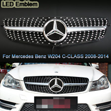 Front Grille W/LED Emblem For Mercedes Benz W204 C200 C250 C300 C350 2008-2014 picture