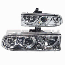 Projector Halo Headlights for 1998-2005 Chevrolet S10 Blazer - Chrome/Clear picture