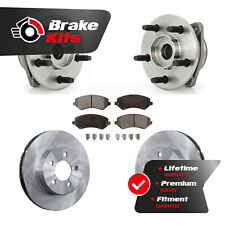 Front Hub Bearing Disc Brake Rotor & Pads Kit For 2002-2005 Jeep Liberty Non-ABS picture