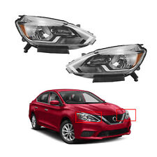 Pair of 2 Left & Right Halogen Headlights Headlamps For 2016-2019 Nissan Sentra picture