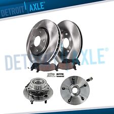 Front Disc Brake Rotors Pads + Wheel Hub Bearing for 2000 2001 Dodge Ram1500 4WD picture