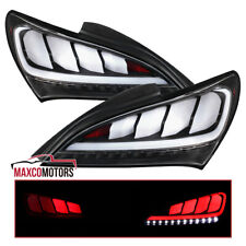 Black Tail Lights Fits 2010-2016 Hyundai Genesis Coupe LED Sequential Signal picture